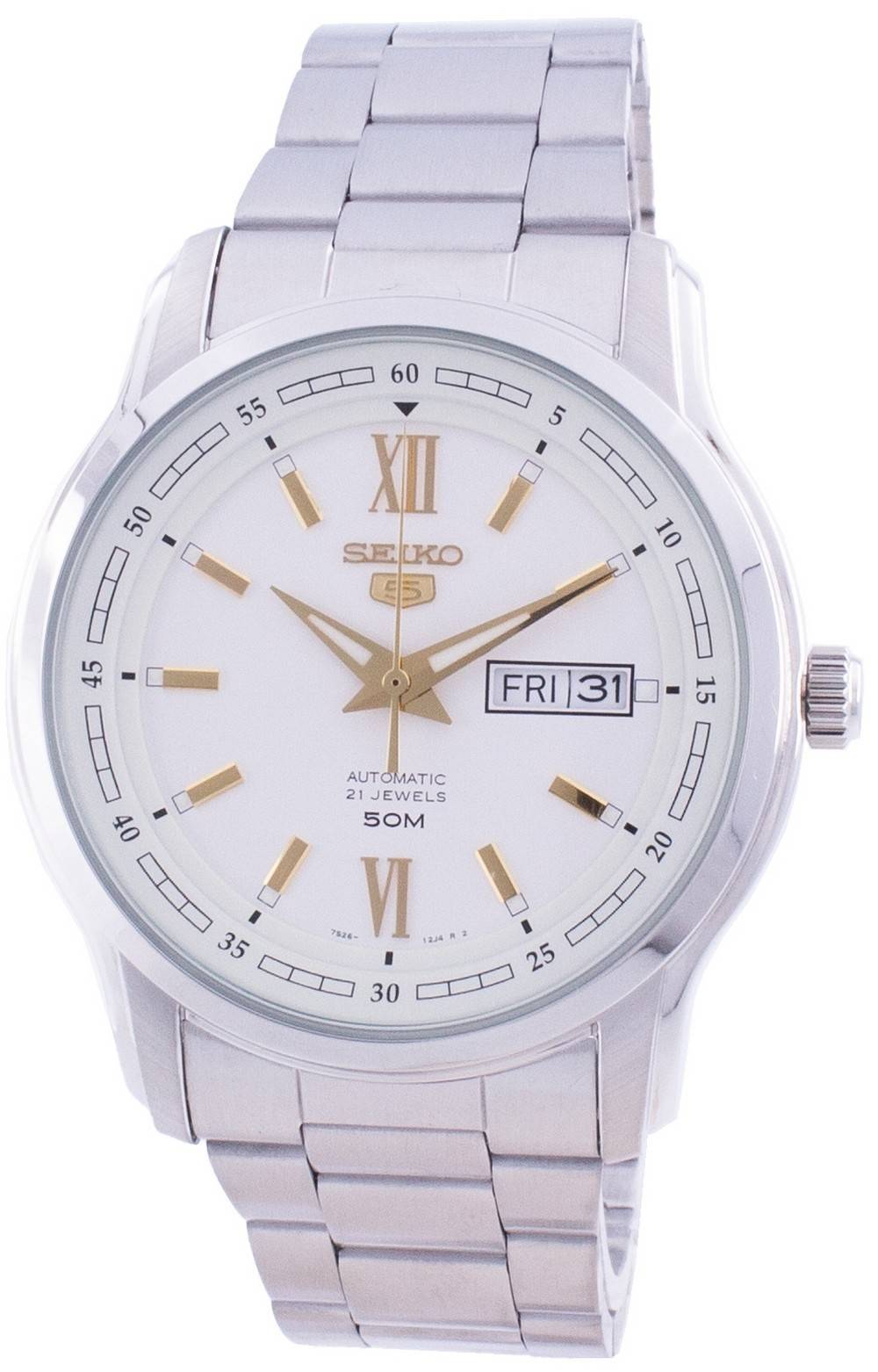 Seiko 5 Automatik White Dial SNKP15 SNKP15K1 SNKP15K Herrenuhr