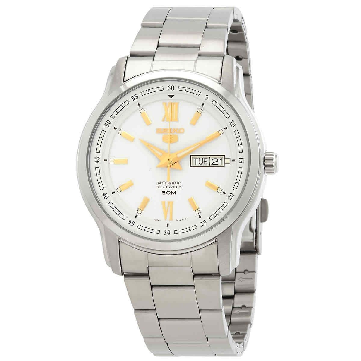 Seiko 5 Automatik White Dial SNKP15 SNKP15K1 SNKP15K Herrenuhr