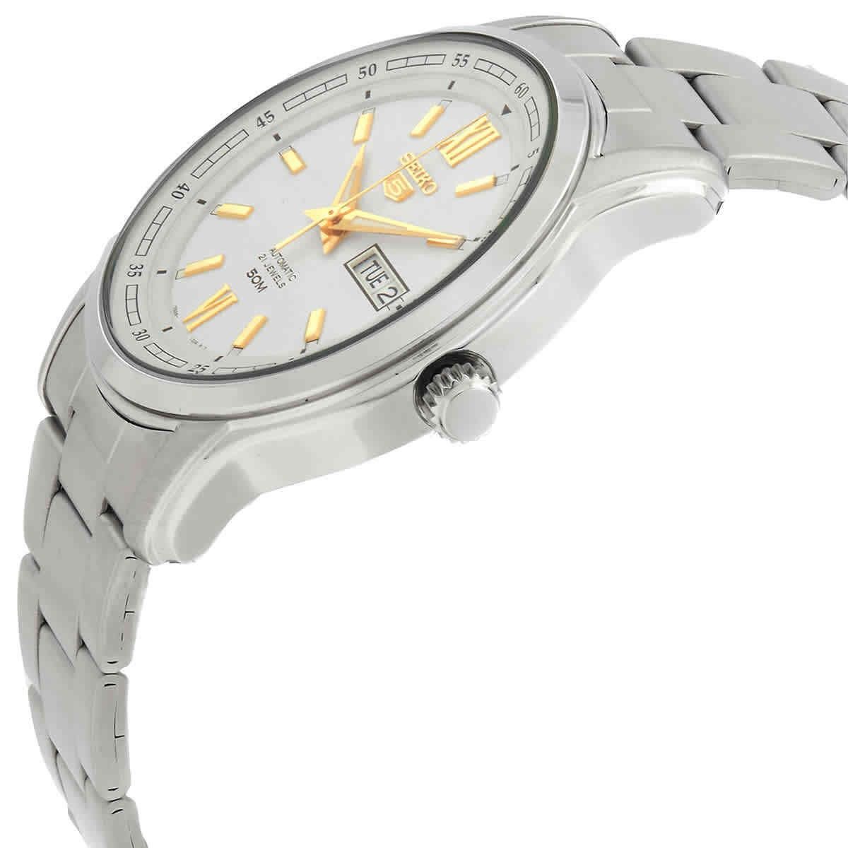 Seiko 5 Automatik White Dial SNKP15 SNKP15K1 SNKP15K Herrenuhr