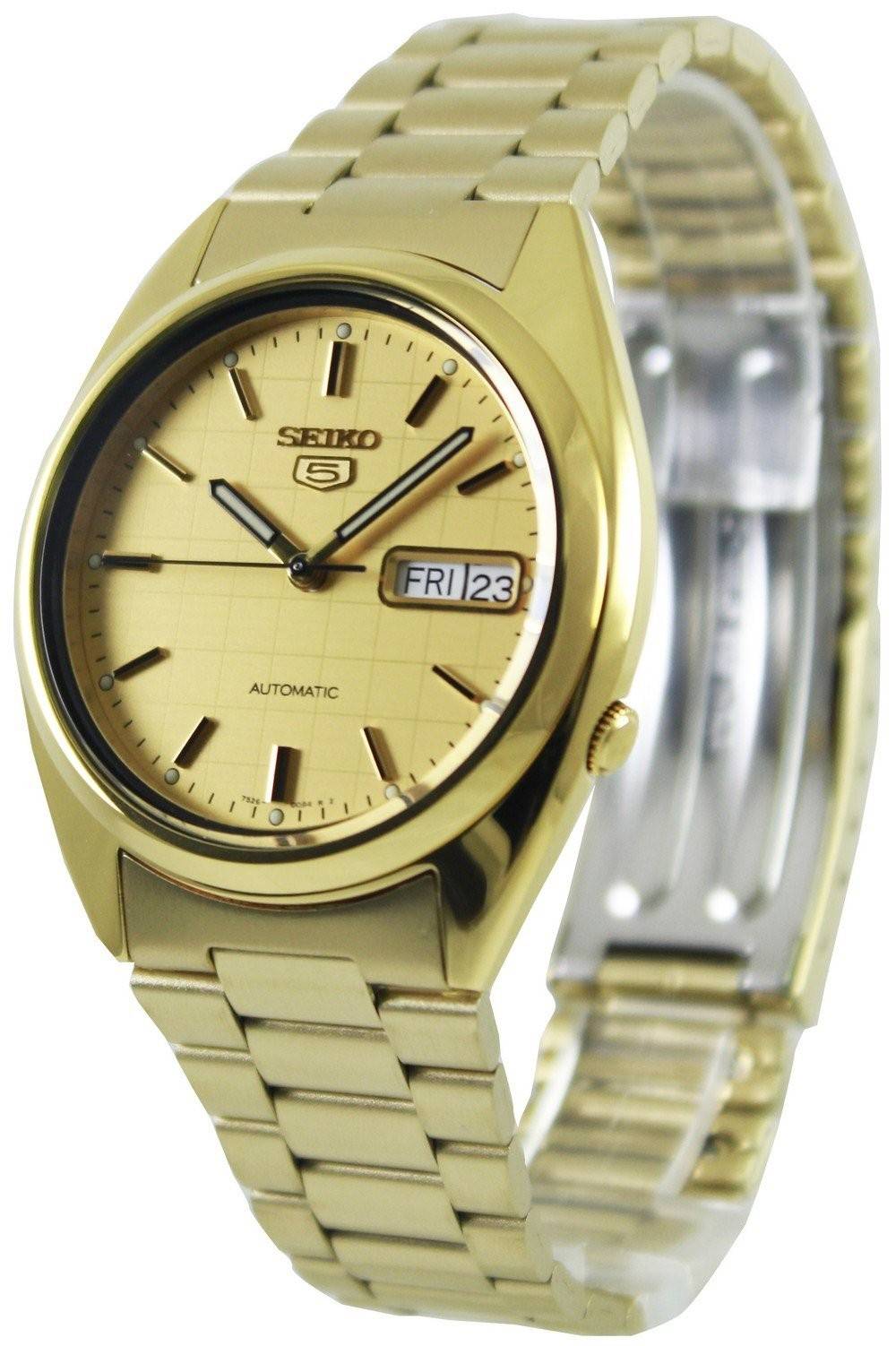 Seiko 5 Automatik Gold Dial SNXL72K1 SNXL72K Herrenuhr