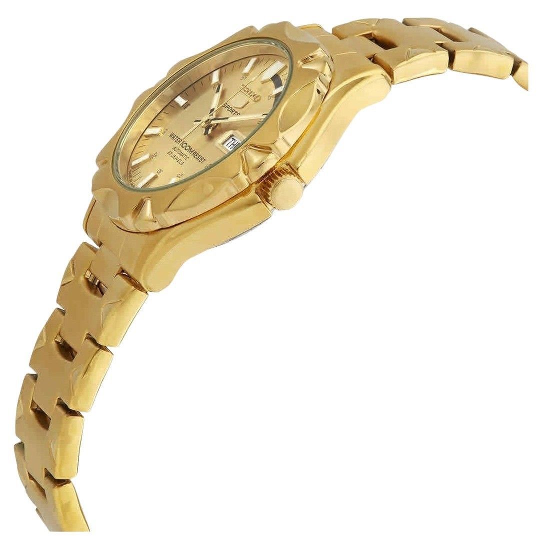 Seiko 5 Sports Goldfarben Edelstahl Gold Dial 23 Jewels Automatik SNZ450J1 100M Herrenuhr