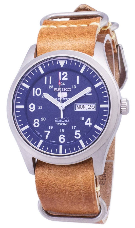 Seiko 5 Sports SNZG11J1-var-LS18 Automatik Brown Lederarmband Herrenuhr