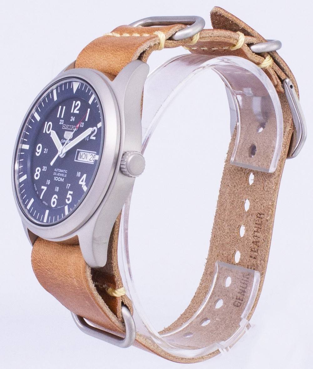 Seiko 5 Sports SNZG11J1-var-LS18 Automatik Brown Lederarmband Herrenuhr