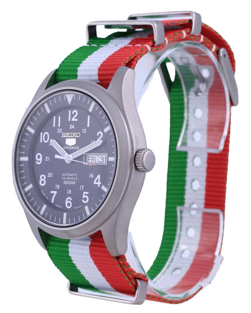 Seiko 5 Sports Automatik Polyester SNZG11J1-var-NATO23 100M Herrenuhr