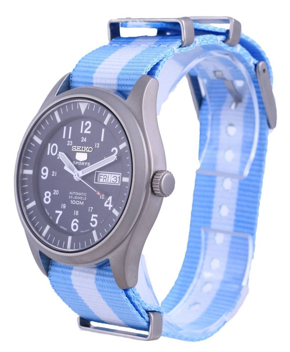Seiko 5 Sports Automatik Polyester SNZG11J1-var-NATO24 100M Herrenuhr