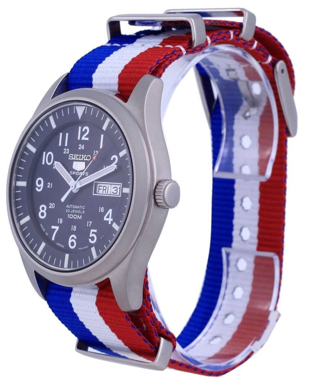 Seiko 5 Sports Automatik Polyester SNZG11J1-var-NATO25 100M Herrenuhr
