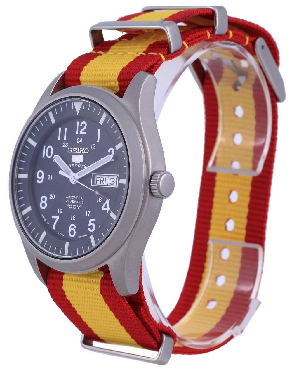 Seiko 5 Sports Automatik Polyester SNZG11J1-var-NATO29 100M Herrenuhr