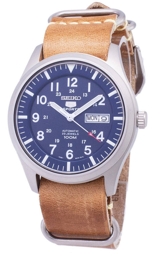 Seiko 5 Sports SNZG11K1-var-LS18 Automatik Brown Lederarmband Herrenuhr