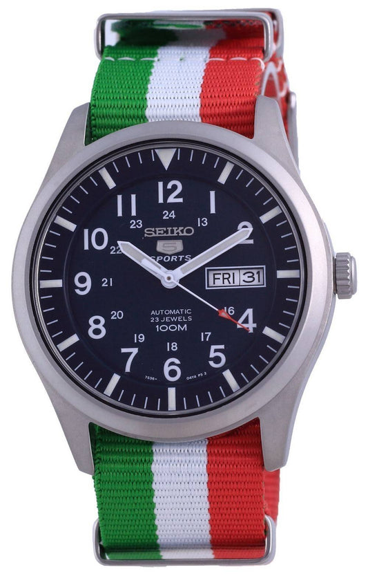 Seiko 5 Sports Automatik Polyester SNZG11K1-var-NATO23 100M Herrenuhr
