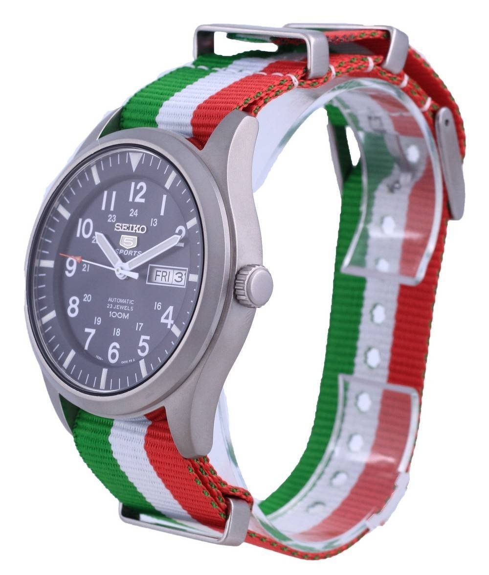 Seiko 5 Sports Automatik Polyester SNZG11K1-var-NATO23 100M Herrenuhr