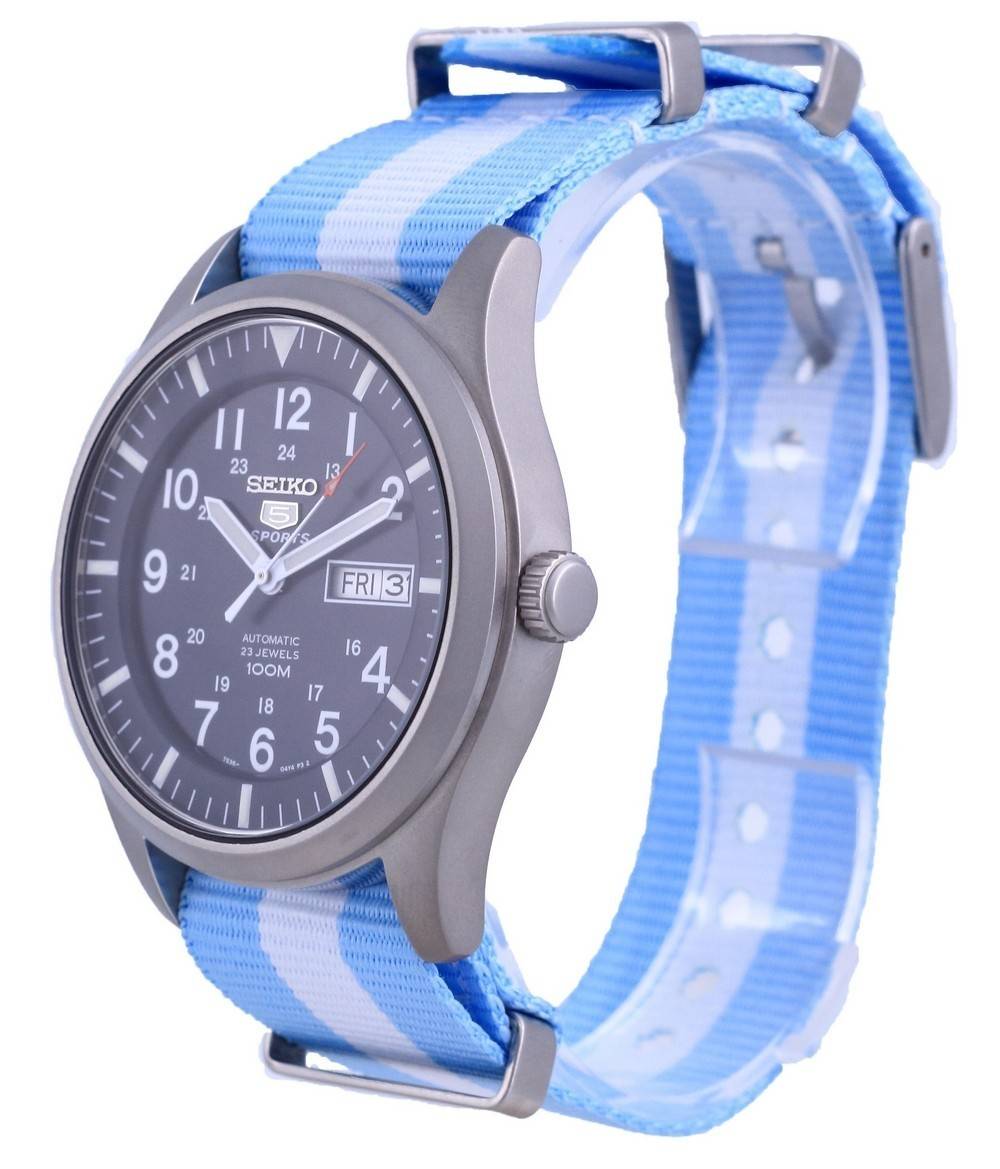 Seiko 5 Sports Automatik Polyester SNZG11K1-var-NATO24 100M Herrenuhr