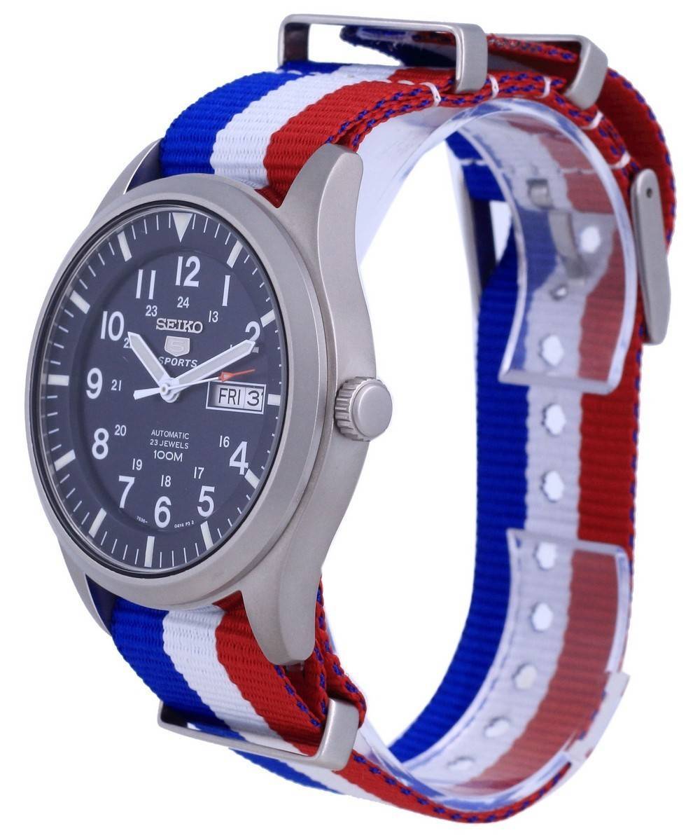 Seiko 5 Sports Automatik Polyester SNZG11K1-var-NATO25 100M Herrenuhr