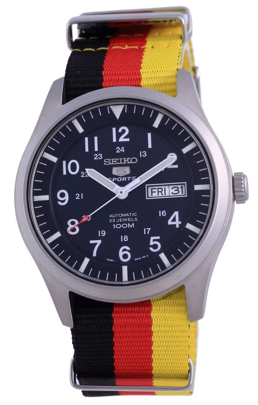 Seiko 5 Sports Automatik Polyester SNZG11K1-var-NATO26 100M Herrenuhr