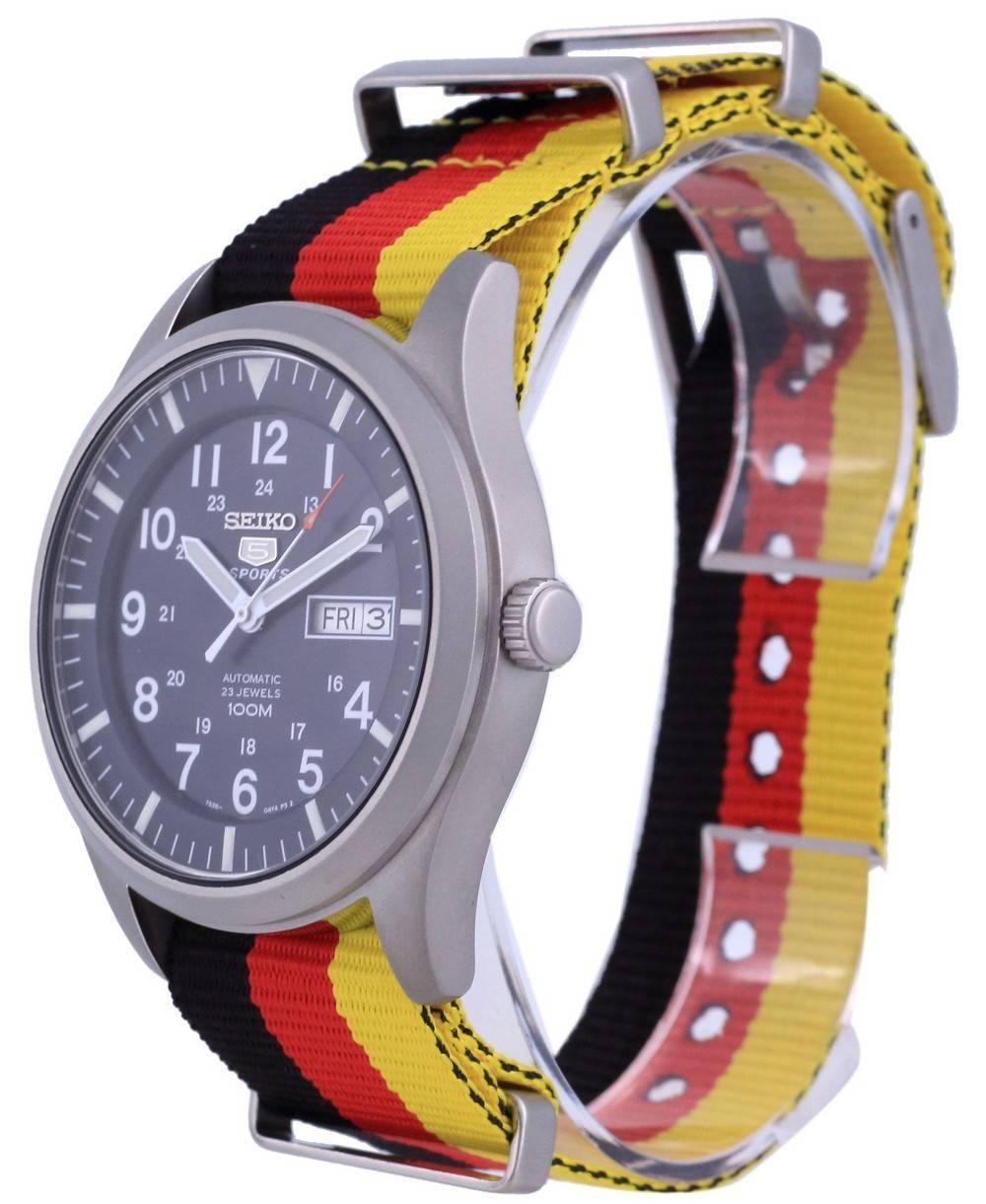 Seiko 5 Sports Automatik Polyester SNZG11K1-var-NATO26 100M Herrenuhr