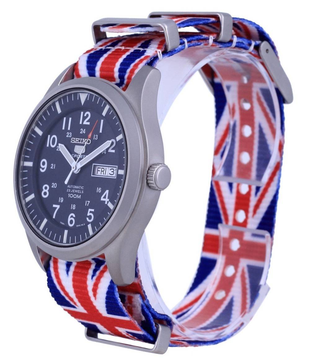 Seiko 5 Sports Automatik Polyester SNZG11K1-var-NATO28 100M Herrenuhr