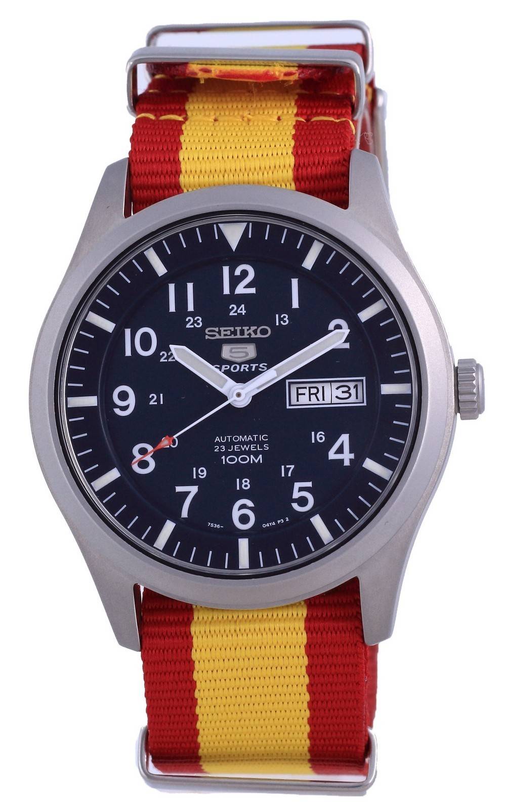Seiko 5 Sports Automatik Polyester SNZG11K1-var-NATO29 100M Herrenuhr