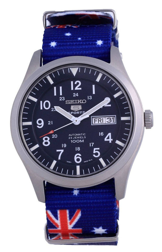 Seiko 5 Sports Automatik Polyester SNZG11K1-var-NATO30 100M Herrenuhr