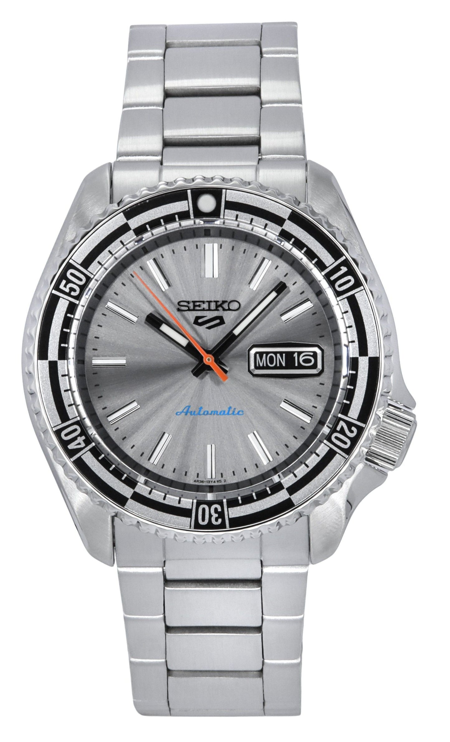 Seiko 5 Sports SKX Style Special Edition Edelstahl Silberfarbenes Zifferblatt Automatik SRPK09K1 100M Herrenuhr