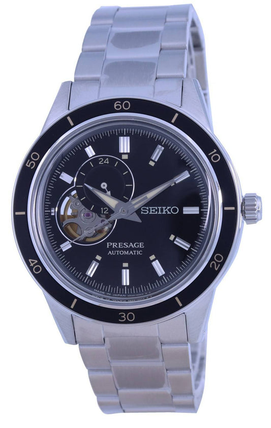 Seiko Presage Style 60's Open Heart Schwarzes Zifferblatt Automatik SSA425 SSA425J1 SSA425J Herrenuhr