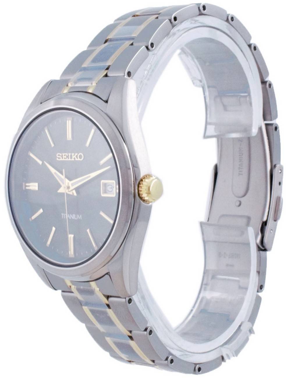 Seiko Discover More Titanium Quarz SUR377 SUR377P1 SUR377P 100M Herrenuhr