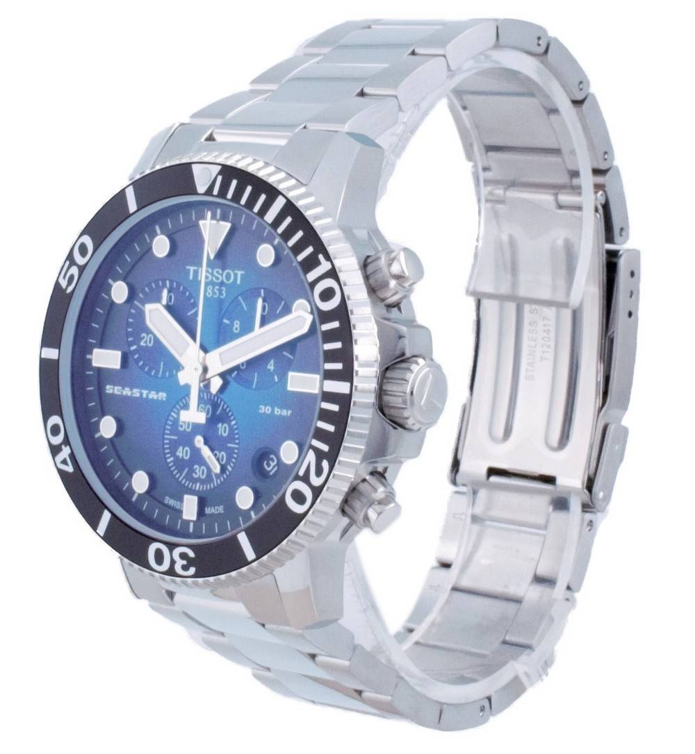 Tissot T-Sport Seastar 1000 Chronograph Quarz Taucher T120.417.11.041.01 T1204171104101 300M Herrenuhr