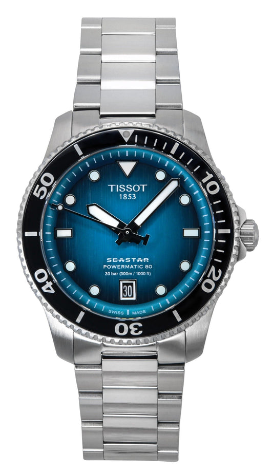 Tissot Seastar 1000 Powermatic 80 Turquoise Dial Automatik Taucher T120.807.11.091.00 300M Herrenuhr