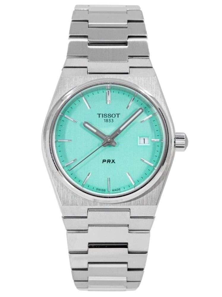 Tissot T-Classic PRX Edelstahl Light Grünes Zifferblatt Quarz T137.210.11.091.00 100M Damenuhr