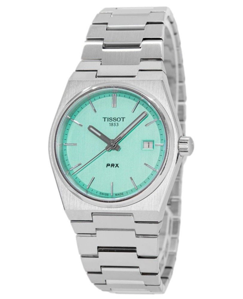 Tissot T-Classic PRX Edelstahl Light Grünes Zifferblatt Quarz T137.210.11.091.00 100M Damenuhr