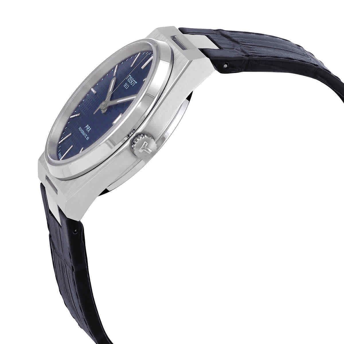 Tissot PRX Powermatic 80 Lederarmband Blaues Zifferblatt Automatik T137.407.16.041.00 100M Herrenuhr