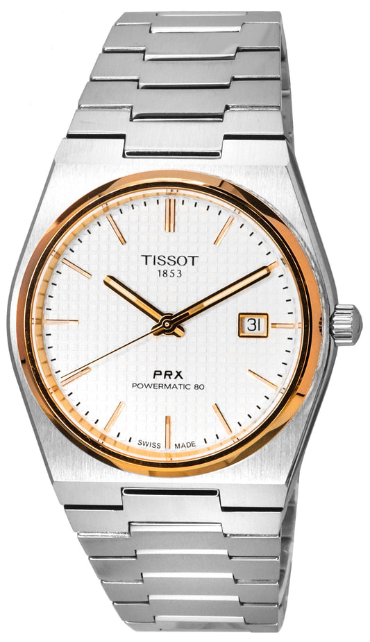 Tissot PRX T-Classic Powermatic 80 Silberfarbenes Zifferblatt T137.407.21.031.00 T1374072103100 100M Herrenuhr
