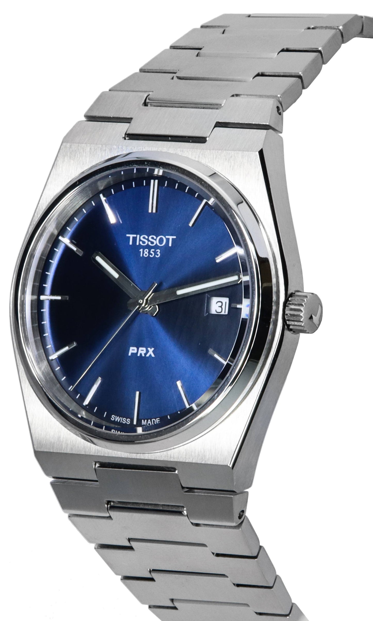 Tissot PRX T-Classic Edelstahl Blaues Zifferblatt Quarz T137.410.11.041.00 T1374101104100 100M Herrenuhr