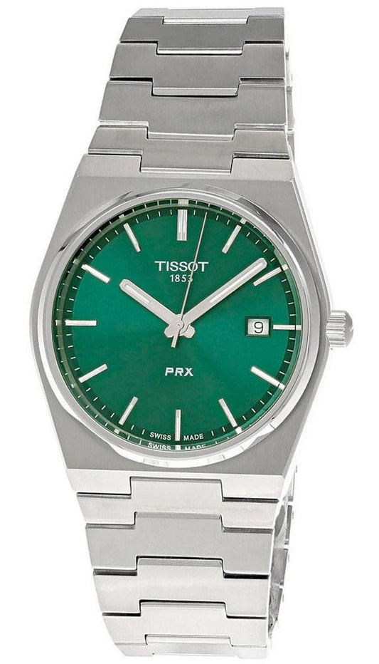 Tissot T-Classic PRX Edelstahl Gr?nes Zifferblatt Quarz T137.410.11.091.00 100M Herrenuhr