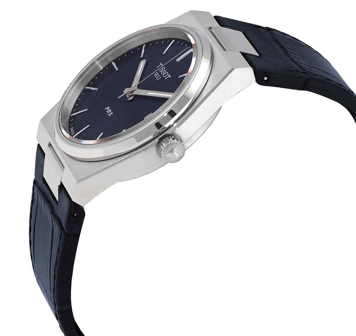 Tissot T-Classic PRX Lederarmband Blaues Zifferblatt Quarz T137.410.16.041.00 100M Herrenuhr