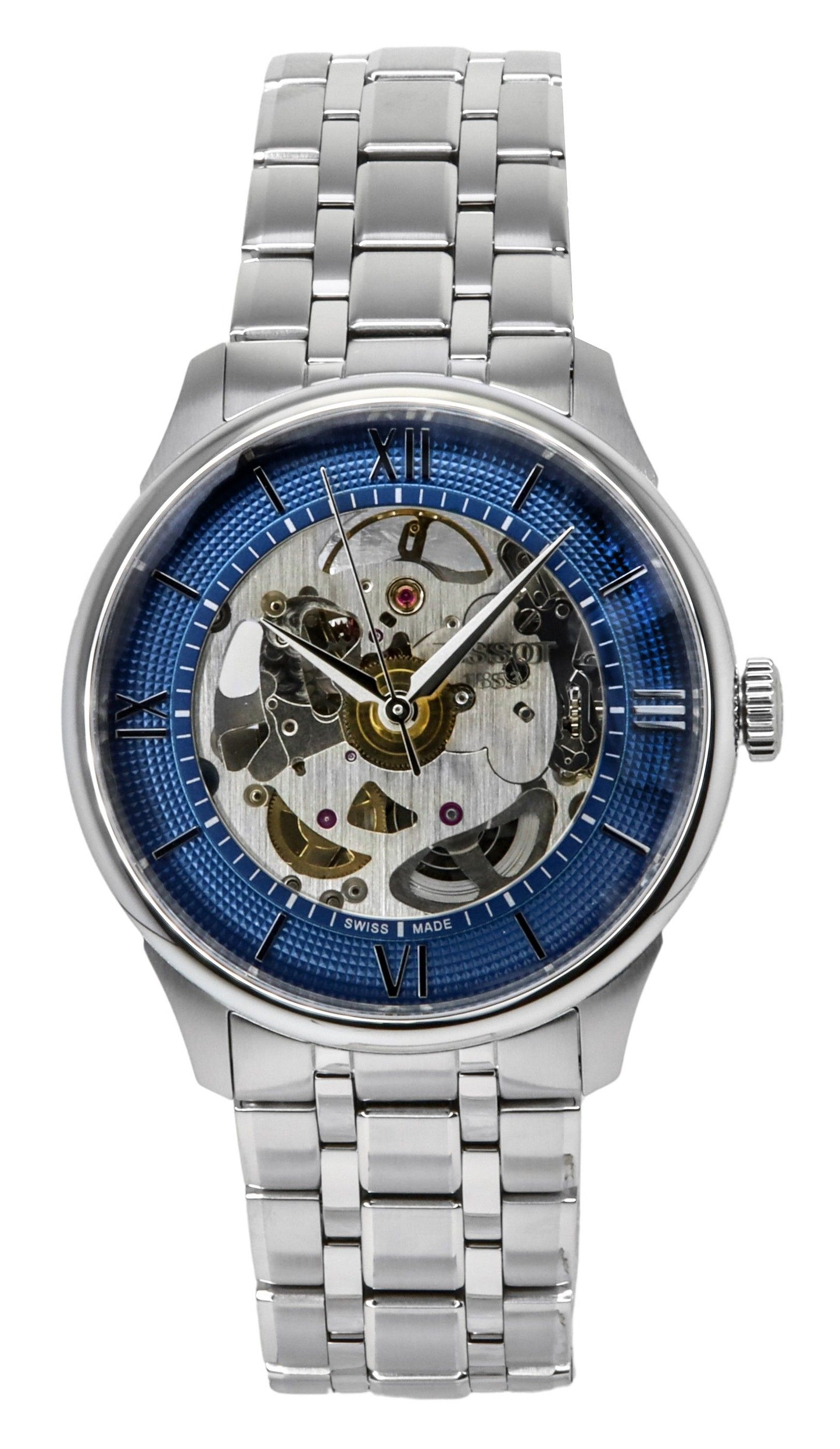 Tissot Chemin Des Tourelles Edelstahl Blue Skelett-Zifferblatt Automatik T139.836.11.048.00 Herrenuhr