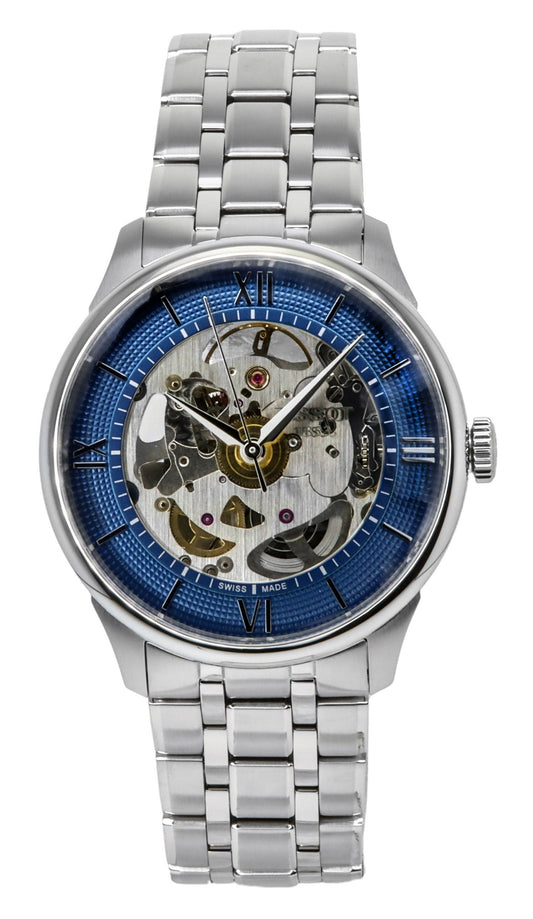 Tissot Chemin Des Tourelles Edelstahl Blue Skelett-Zifferblatt Automatik T139.836.11.048.00 Herrenuhr