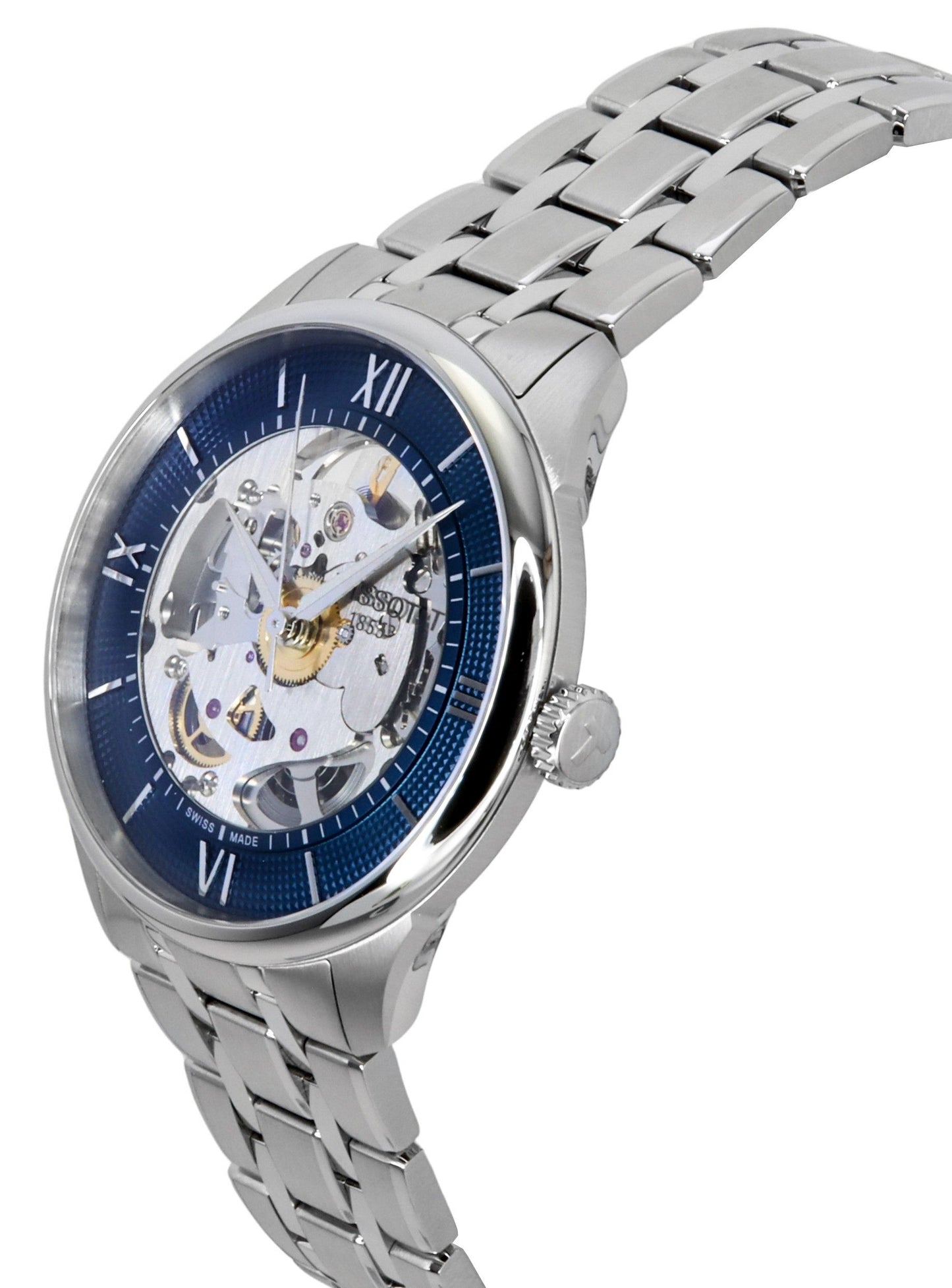 Tissot Chemin Des Tourelles Edelstahl Blue Skelett-Zifferblatt Automatik T139.836.11.048.00 Herrenuhr