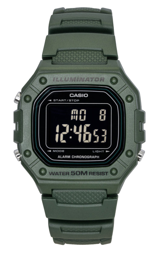 Casio Standard Digital Resin Strap Quarz W-218H-3BV Herrenuhr