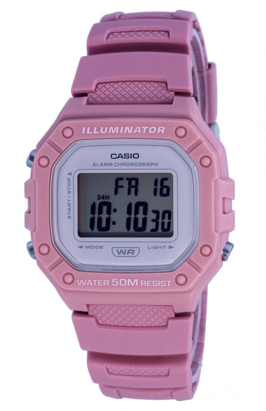 Casio Youth Digital Resin Quarz W-218HC-4A W218HC-4 Damenuhr