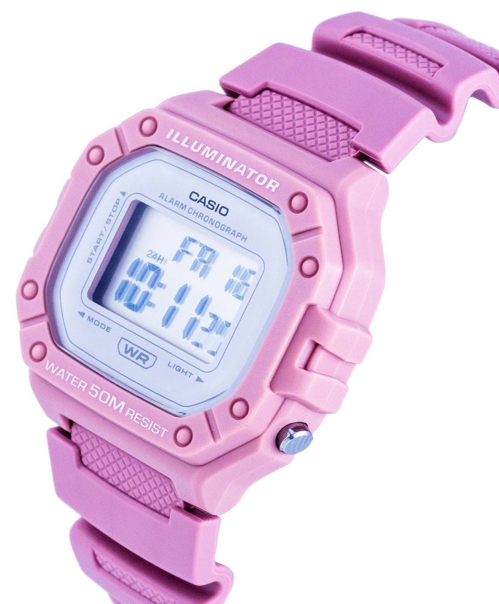 Casio Youth Digital Resin Quarz W-218HC-4A W218HC-4 Damenuhr