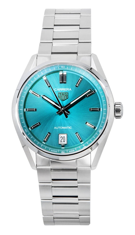 TAG Heuer Carrera Edelstahl Turquoise Blaues Zifferblatt Automatik WBN2316.BA0001 Damenuhr
