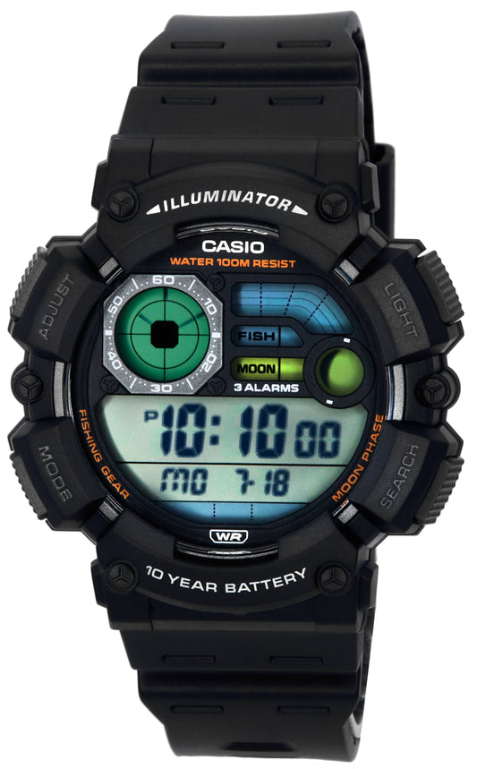 Casio Fishing Gear Line Digital Quarz WS-1500H-1A WS1500H-1 100M Herrenuhr