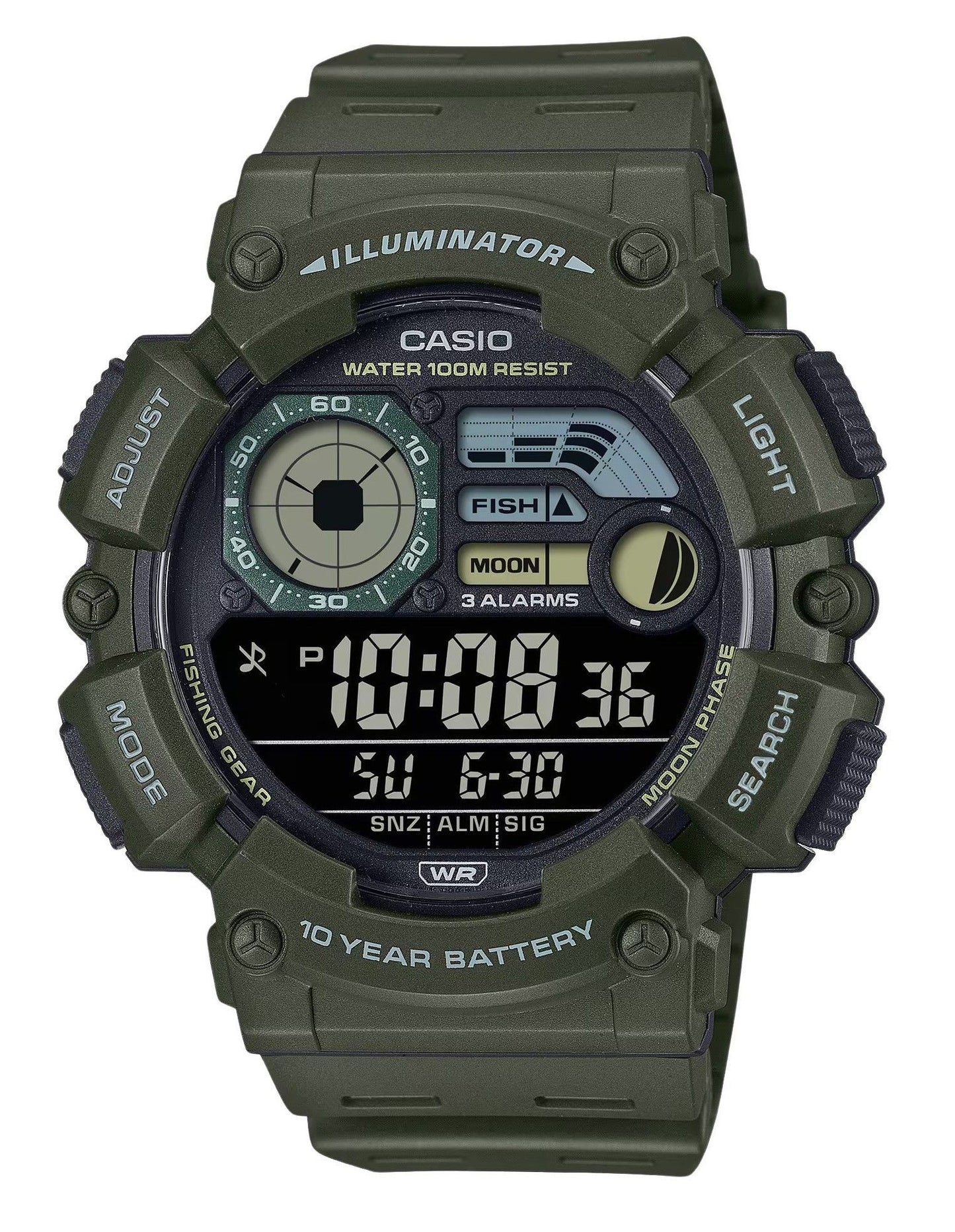 Casio Digital Resin Strap Quarz WS-1500H-3BV 100M Herrenuhr