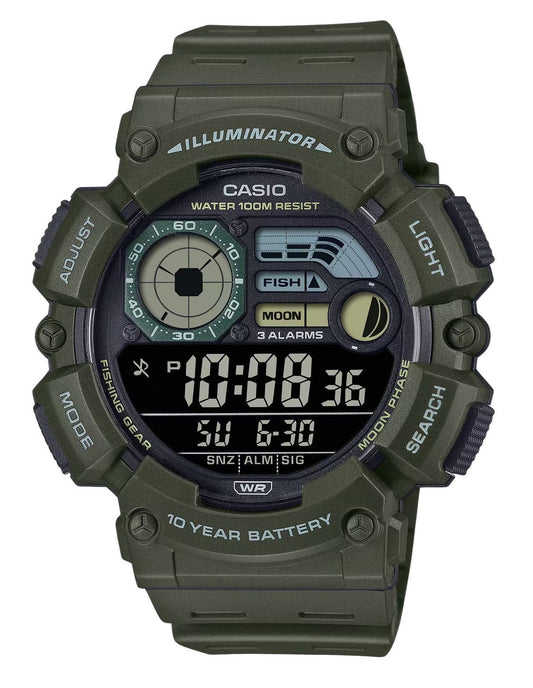 Casio Digital Resin Strap Quarz WS-1500H-3BV 100M Herrenuhr