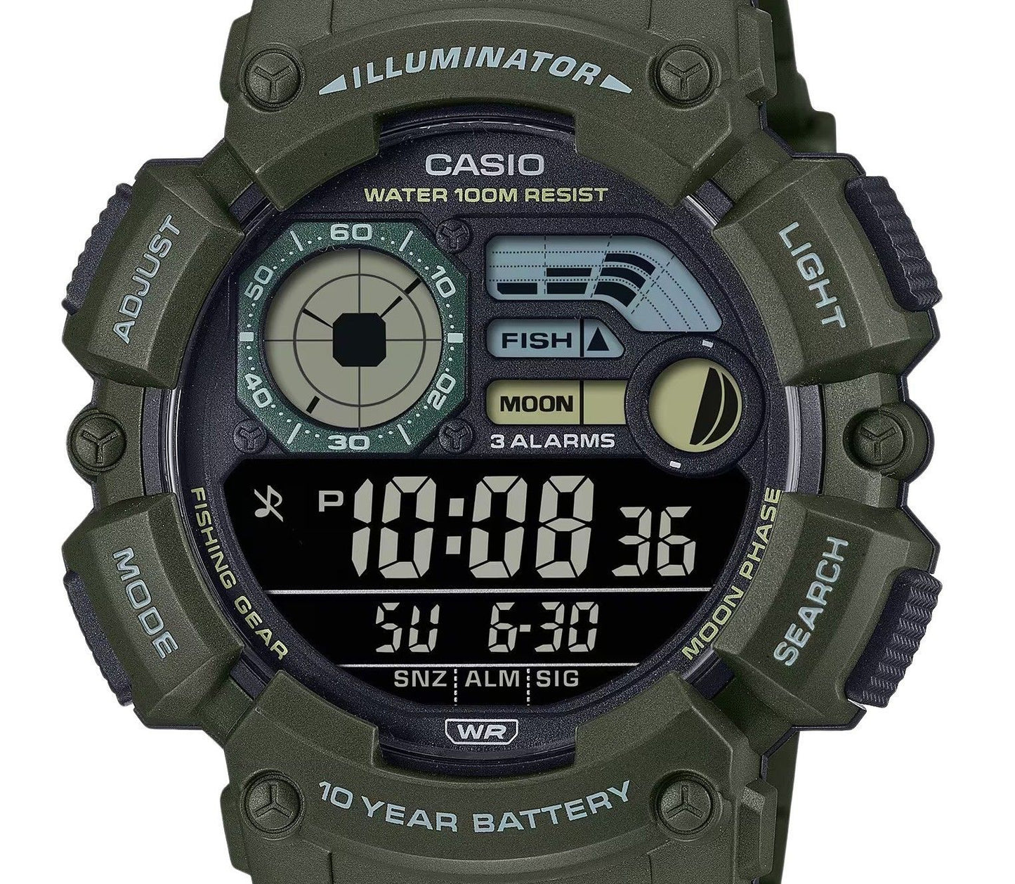 Casio Digital Resin Strap Quarz WS-1500H-3BV 100M Herrenuhr