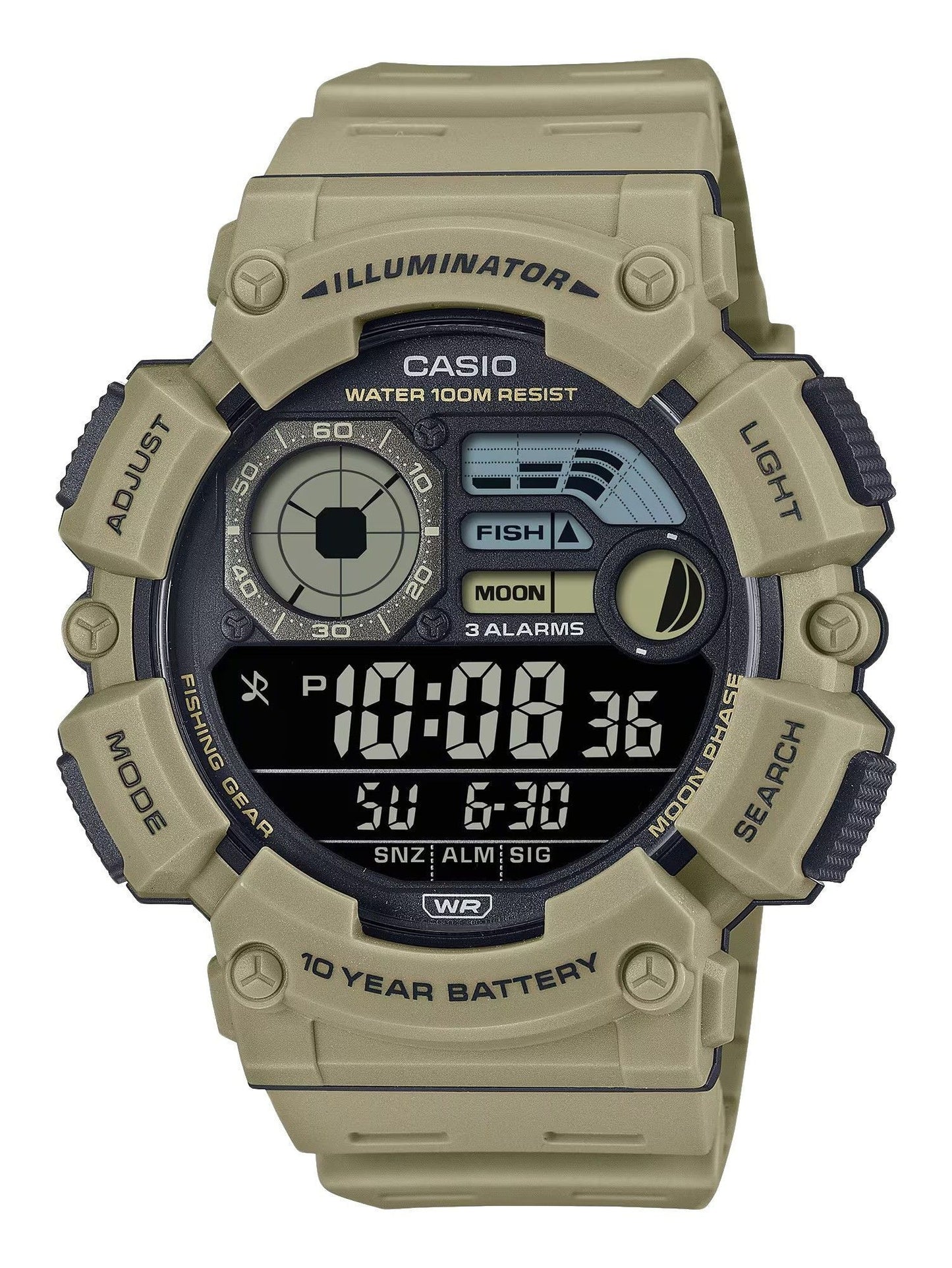 Casio Digital Resin Strap Quarz WS-1500H-5BV 100M Herrenuhr