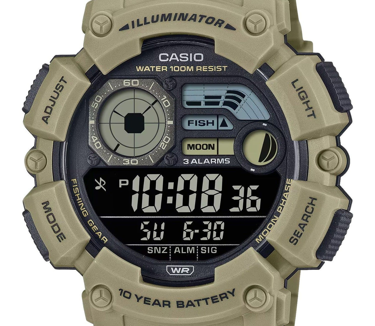 Casio Digital Resin Strap Quarz WS-1500H-5BV 100M Herrenuhr