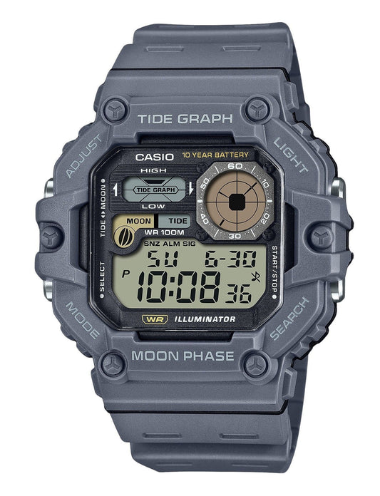 Casio Standard Digital Graph Moon Phase Resin Strap Quarz WS-1700H-8AV 100M Herrenuhr
