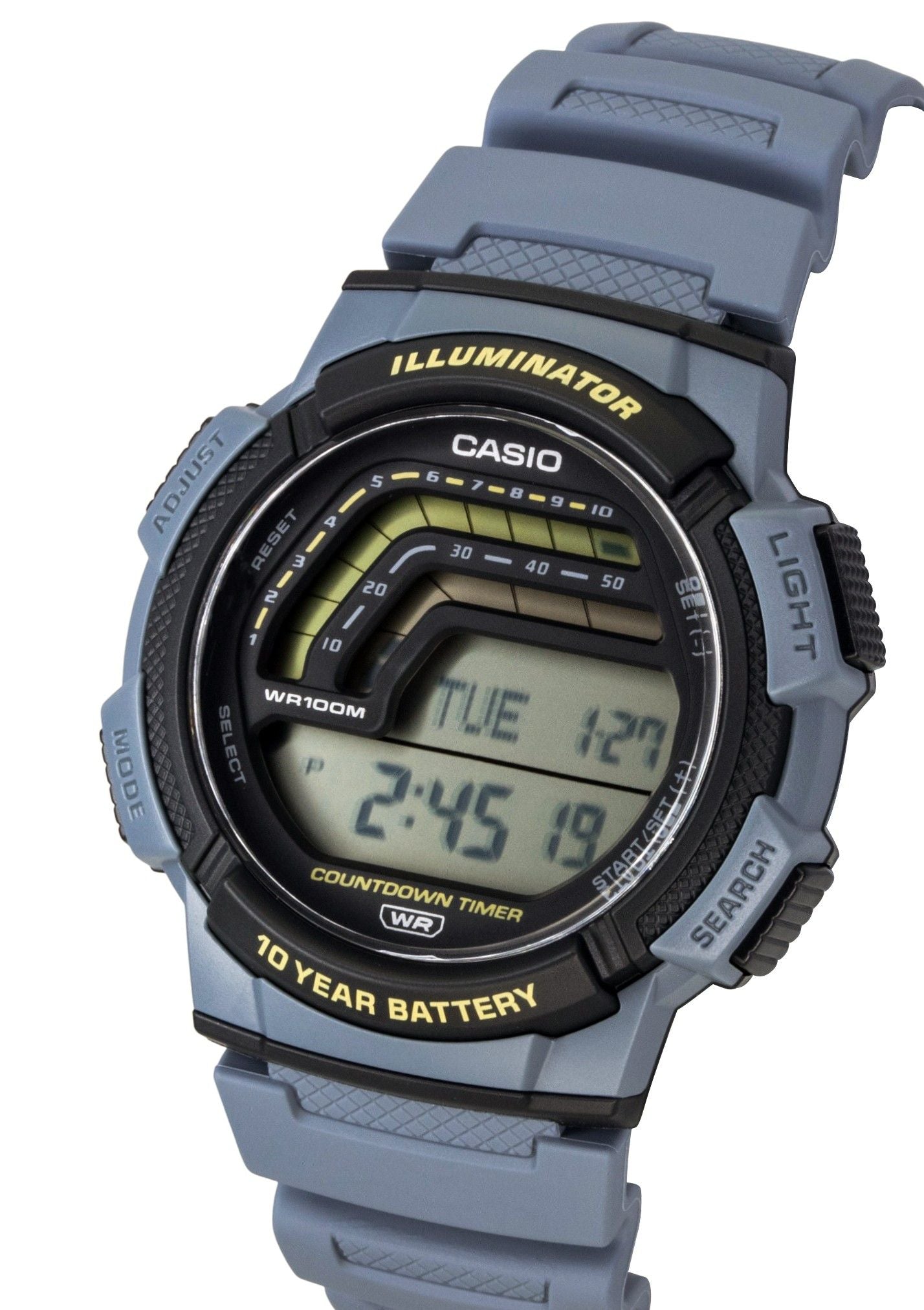 Casio Digital Resin Strap Quarz WS-1800-2AV 100M Herrenuhr