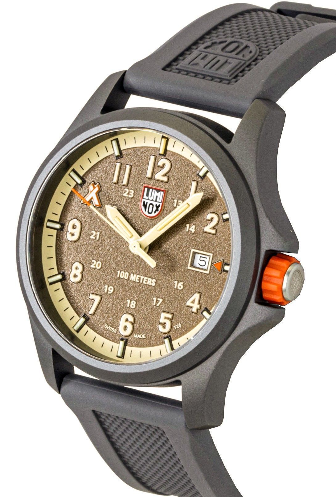 Luminox Bear Grylls Survival Land Rubber Strap Braunes Zifferblatt Quarz XB.3716 100M Herrenuhr