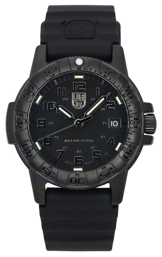 Luminox Leatherback SEA Turtle Silicone Strap Schwarzes Zifferblatt Swiss Quarz XS.0301.BO.L 100M Herrenuhr